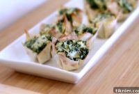 Savory Spinach Artichoke Wontons