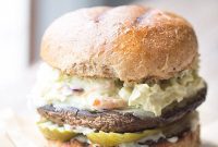Smoky Portobello Burgers with Zesty Avocado Slaw