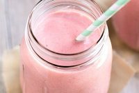 Vibrant Peach Strawberry Smoothie