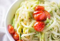 Delicious Zucchini Noodles with Roasted Tomatoes