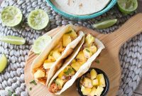 Easy Slow Cooker Chicken Tacos with Fresh Pineapple Salsa