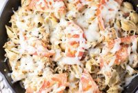 Pesto Chicken Pizza Pasta Bake