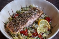 Ultimate Salmon Rice Bowl Gluten Free Dairy Free