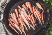Golden Roasted Rainbow Carrots with Creamy Carrot Puree