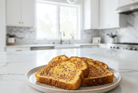 Plant-Based French Toast with Creamy Coconut and Toasted Sesame Crunch