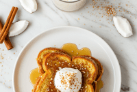 Simple Dairy Free French Toast Coconut Cream and Toasted Sesame