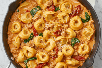 Marry Me Tortellini: Sausage, Spinach, Paprika and Sun-Dried Tomato Delight