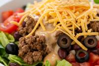 Easy Taco Salad Elevated by Homemade Catalina Dressing