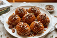 Brown Butter Hasselback Sweet Potatoes with a Miso Umami Finish