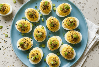 Umami Miso Deviled Eggs with Furikake