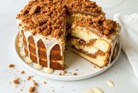 Crumbly Biscoff Bliss Cream Cheese Swirled Coffee Cake