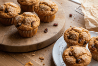Golden Sweet Potato Muffins with Brown Butter Cranberry Pecan
