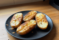 Umami-Packed Air Fryer Baked Potatoes with Miso Butter