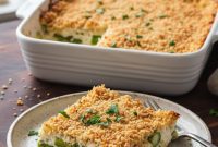 Creamy Boursin Asparagus Bake with Crispy Panko