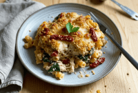 Creamy Sun-Kissed Chicken Bake with Spinach and Artichoke
