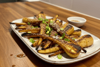 Miso Maple Caramelized Parsnips