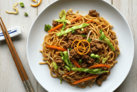 Vibrant Citrus Ground Beef Chow Mein
