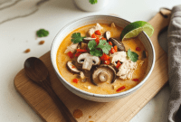 Thai Coconut Soup Elevated with a Smoky Infusion