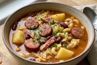 Hearty Portuguese Bean Soup: Savory Spiced Comfort
