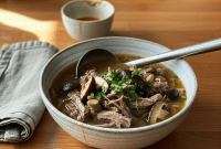 Umami-Rich Miso Duck and Forest Mushroom Soup