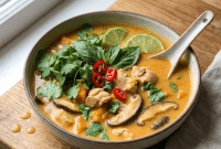 Rich Roasted Kabocha Thai Chicken Soup