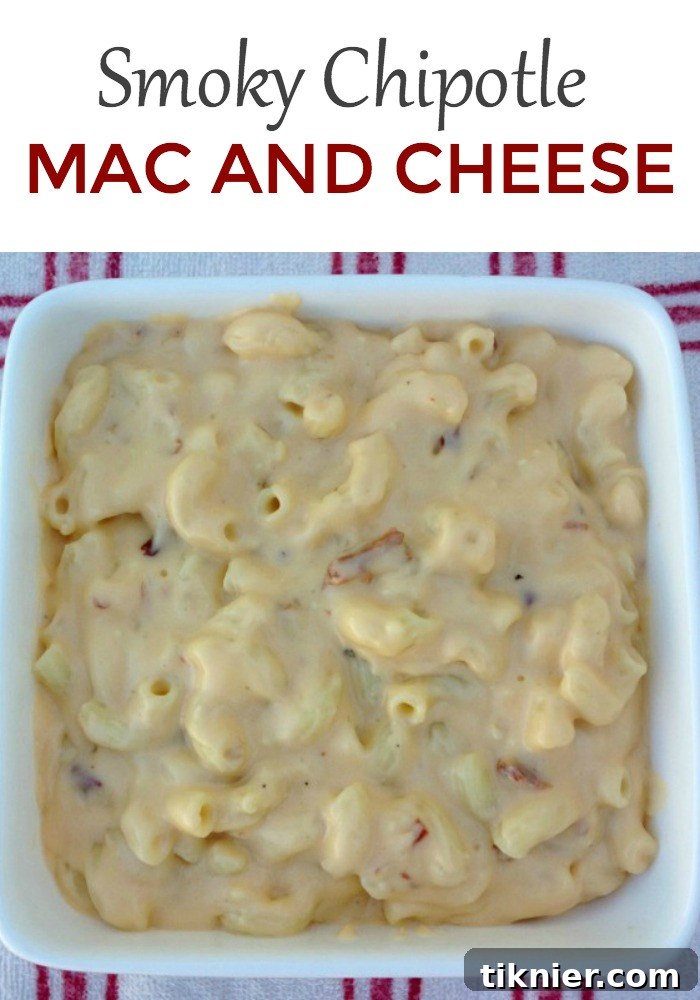 Smoky Chipotle Macaroni and Cheese - a great addition to any dinner meal!