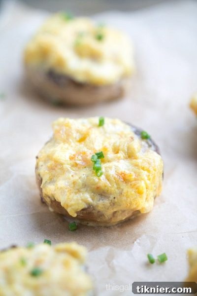 Flavorful bite sized Curry Shrimp Stuffed Mushrooms are one of my FAVORITE appetizers! | This Gal Cooks