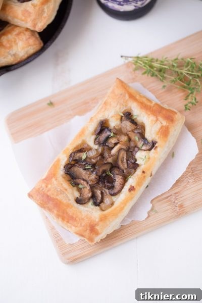 Delicious Mushroom and Brie Pastries, a flaky, savory appetizer with rich cheese and earthy mushrooms. Easy to prepare and perfect for entertaining.