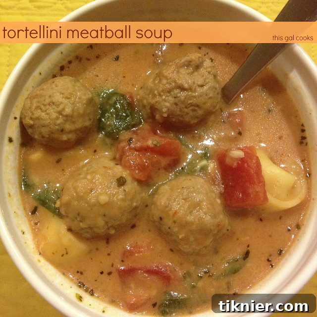 Hearty Meatball Tortellini Soup 2 Tortellini Meatball Soup - This Gal Cooks