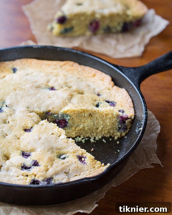 This super delicious, moist Blueberry Cornbread is made with coconut milk, fresh blueberries and brown sugar.