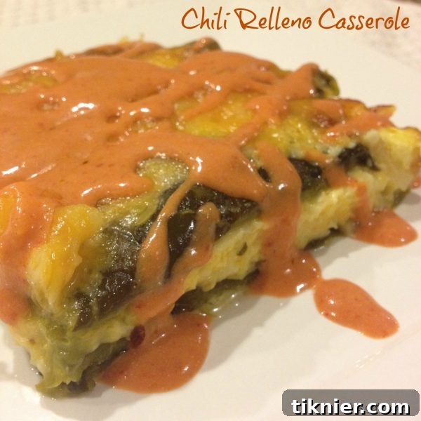 Pinterest graphic for Chili Relleno Casserole