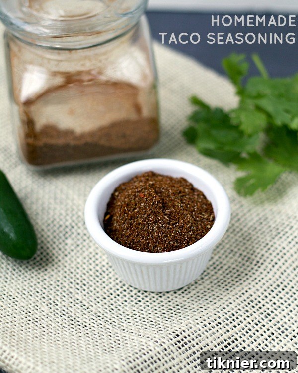 Homemade Taco Seasoning - A vibrant blend of spices ready to elevate your meals. No artificial ingredients, just pure flavor!
