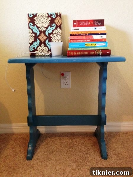 Finished Side Table Makeover