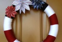 Star Spangled Yarn Wreath