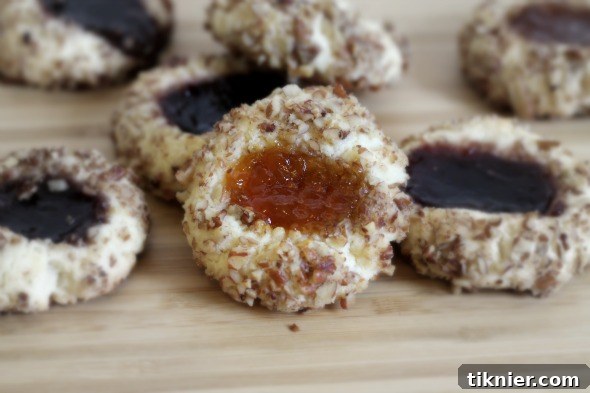 Raspberry and Apricot Thumbprint Delights 2 pecan jam thumbprint cookies7