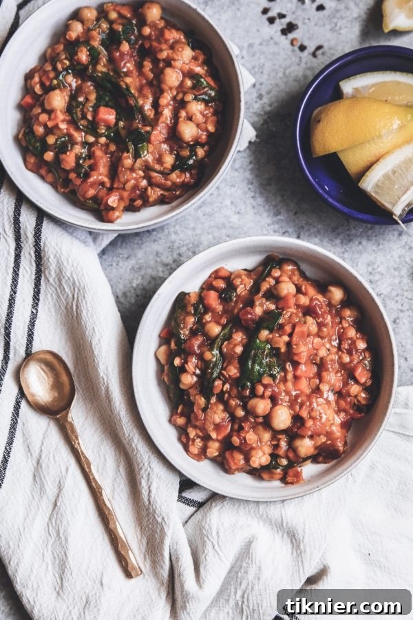 Hearty and Flavorful Moroccan Chickpea and Lentil Stew