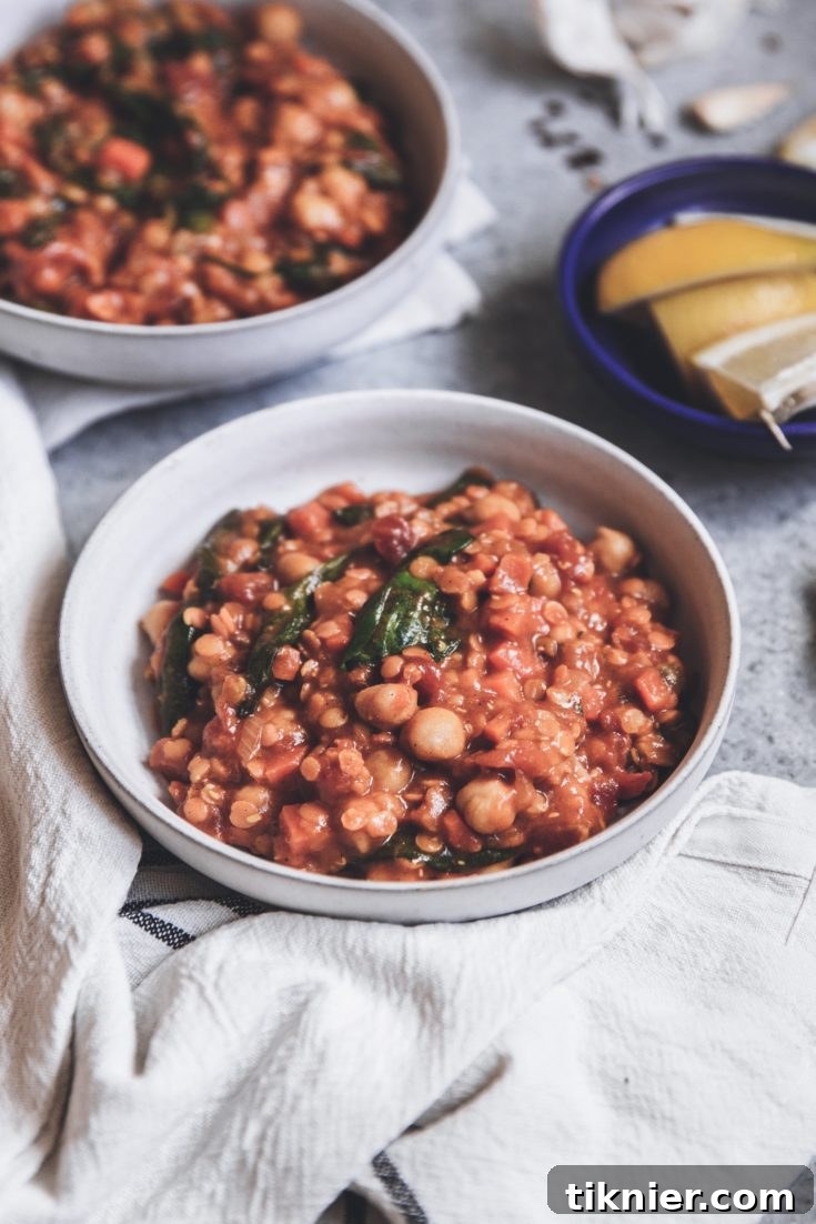 Moroccan Chickpea and Lentil Stew Recipe