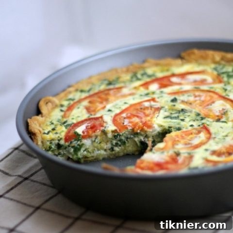 Tomato Bacon Spinach Quiche
