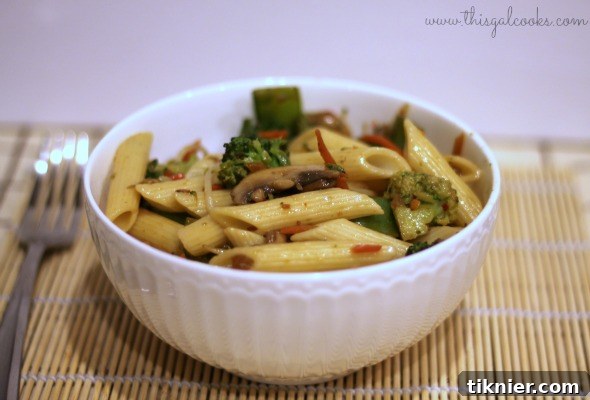 Stir Fry Vegetables with Penne - Delicious and easy recipe