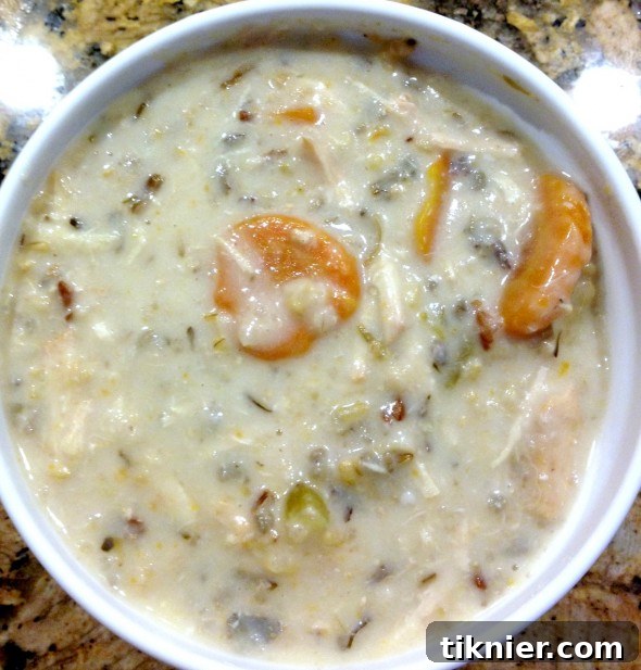 Creamy Chicken & Wild Rice Soup...Crockpot Style