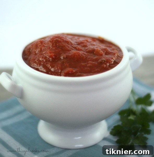 Close-up of Homemade Spaghetti Sauce with Sausage - Rich and Hearty