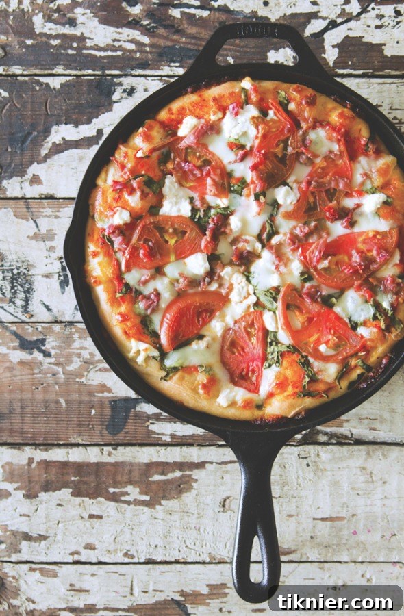 February 24 Featured Finds 5 Deep Dish Pizza recipe from Nothing but Delicious, cast iron skillet pizza