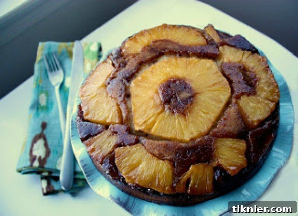 Salted Caramel Pineapple Upside-Down Cake by The Pretty Life Anonymous