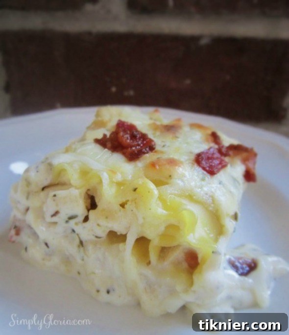 Savory Chicken Bacon Lasagna Roll Ups Recipe