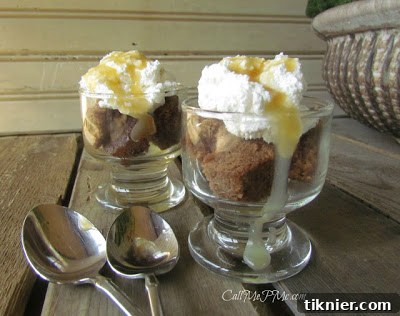 Irish Cream Chocolate Pound Cake Trifle with Irish Cream Caramel Sauce