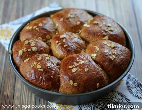 Oatmeal Molasses Rolls for Dinner