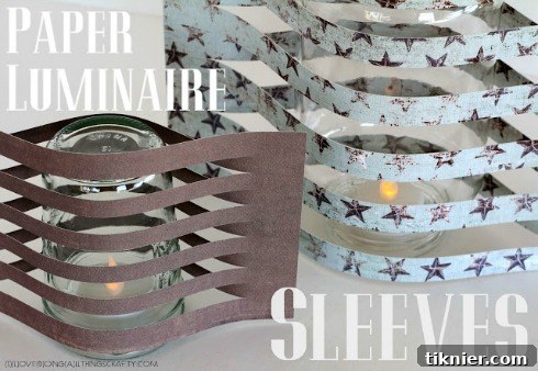 DIY Paper Luminaire Sleeves - Creative Home Decor