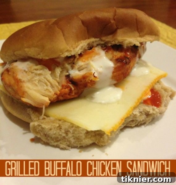 Grilled Buffalo Chicken Sandwich, a spicy and savory meal idea.