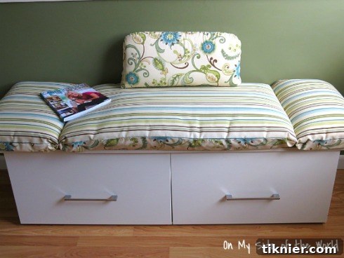 Ingenious DIY Seating Bench with Storage Solution from Frugal and Thankful