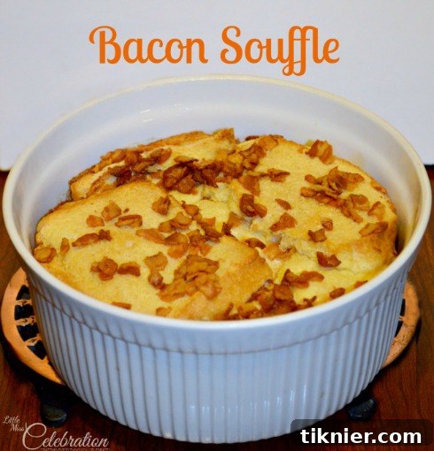 Elegant Bacon Soufflé recipe from Little Miss Celebration, co-host's favorite
